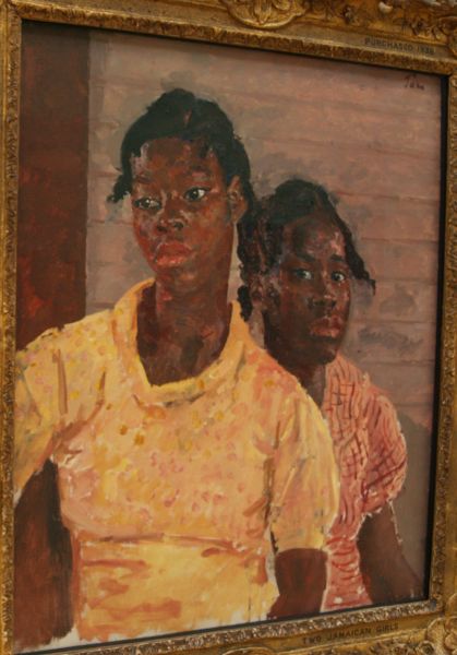 The painting 'Two Jamaican Girls' painted in 1937 by Augustus John (1878-1961), oil paint on canvas Walker Art Gallery Liverpool