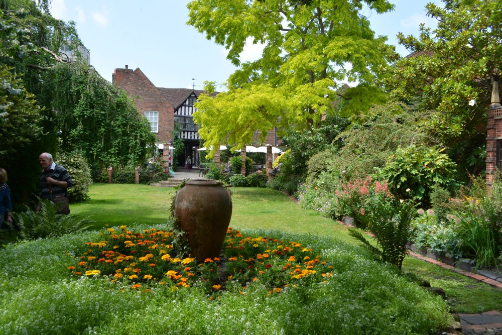 The lovely peaceful garden of Greyfriars Friar Street Worcester England