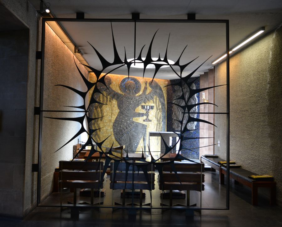 Chapel of Christ in Gethsemane modern Coventry Cathedral new