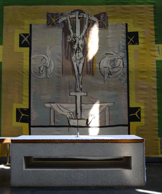altar in Lady Chapel modern Coventry Cathedral new