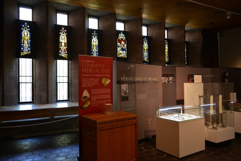 history display modern Coventry Cathedral new