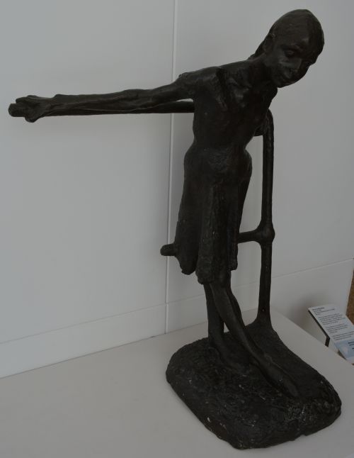 Girl at a Bus Stop bronze sculpture ~1957, by the sculptor Jack Greaves Herbert Art Gallery & Museum Coventry