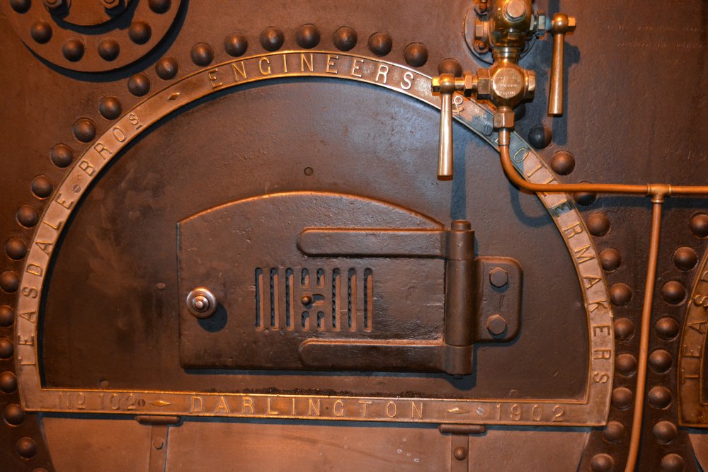 The Lancashire boiler of 1902 No. 102 of the Tees Cottgae Pumping Station