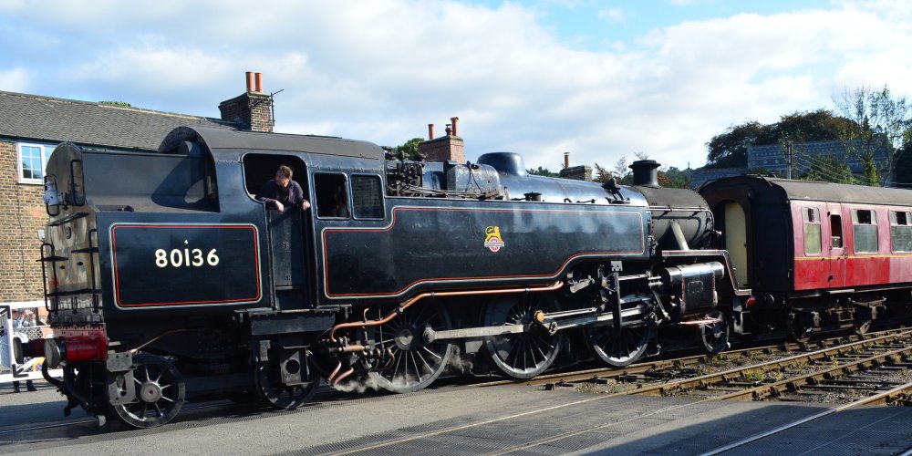 Profile of BR standard 4MT 2-6-4T tank engine 80136, NYMR Steam Gala September 2021