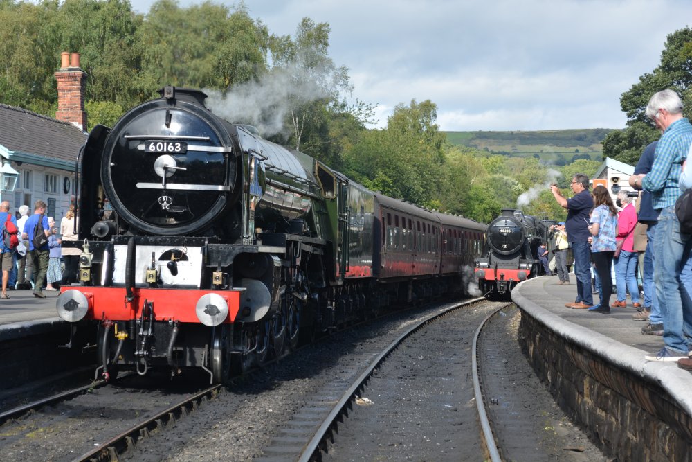 Waiting to depart from Grosmont 60163 TORNADO back at Grosmont station, (NYMR Steam Gala September 2021)