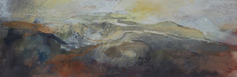 2b. Swaledale landscape. ~ 53cm x 18cm watercolour