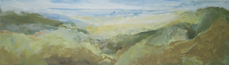 2c. Swaledale landscape. ~ 150cm x 38cm acrylics.