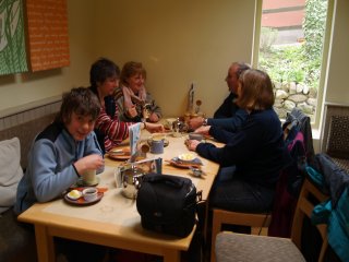 tucking in at Melmerby village bakery