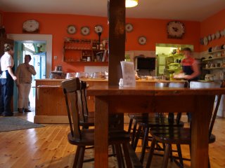 The budget 'Old Schoolhouse' River Cafe on the banks of the River Nore - Inistioge, County Kilkenny, Ireland
