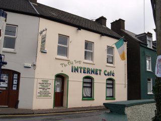 The 'Old Forge Cafe' in Dingle, The Dingle Peninsular, County Kerry, Ireland provides fresh ground coffee as you read your email.