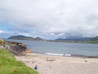 the wonderfully safe and scenic Wine Strand beach in Smerwick Harbour bay - Ballyferriter  (Baile an Fheirtearaigh), Dingle Peninsula, County Kerry, West of Ireland