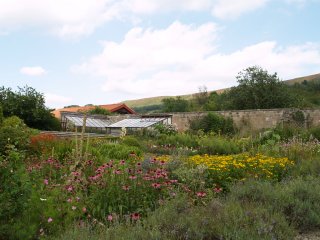 The herb and flower garden  - Botton Community, Danby Dale, North York Moors, North Yorkshire, England