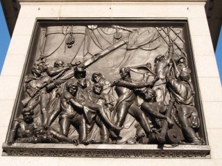 England expects every man will do his duty, Nelson's Column, Trafalgar Square, London Town-City, England