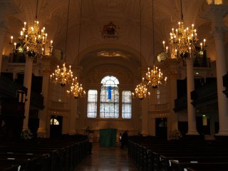 The interior of St Martin-in-the-Fields Church, Trafalgar Square, London Town-City, England
