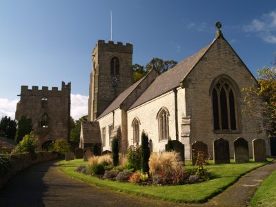 West Tanfield village, North Yorkshire, Northern England