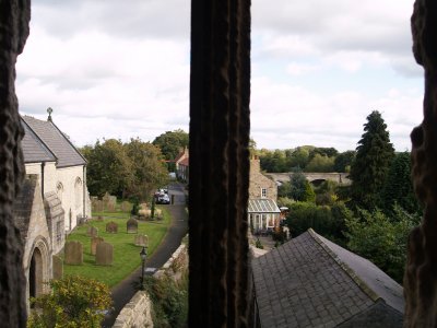 West Tanfield village, North Yorkshire, Northern England