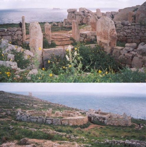 The Mnajdra temple looks on to the smallest of the Maltese islands, Filfla, a tiny rock outcrop that itself may have been of ritual importance.