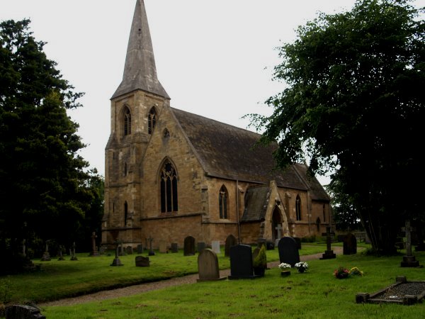 St Matthew's Church, Naburn, built in 1854 to an early 14th century style design of G. T. Andrews. The north-west tower has broach-spire