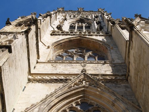 A different perspective on one of the west towers of York Minster
