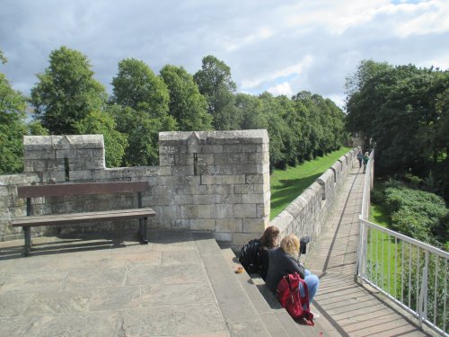 walking on the city walls of York