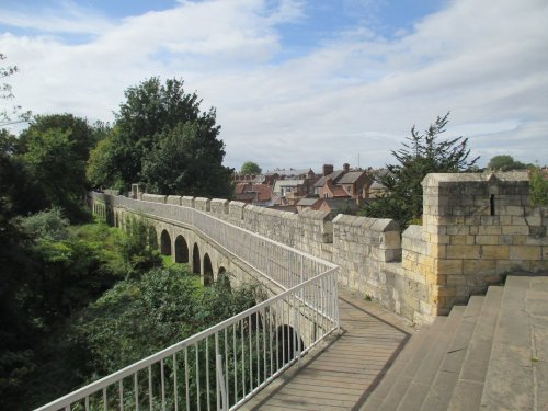 walking on the city walls of York