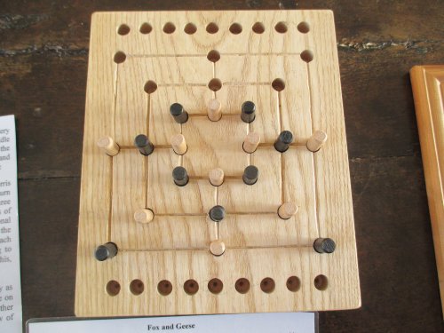 Fox and Geese board games in Helmsley Castle Museum