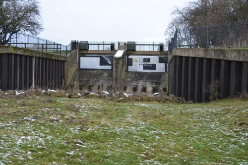 flood gates control River Ouse walk from York to Beningbrough Hall