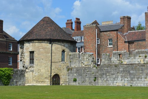 walking the city walls York Art Gallery artists medieval tower in abbey walls