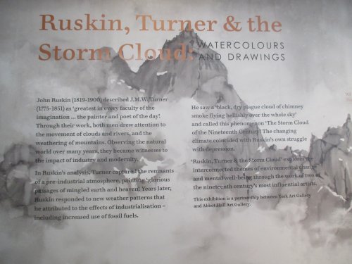 The Ruskin, Turner and the Storm Cloud exhibition, York Art Gallery
