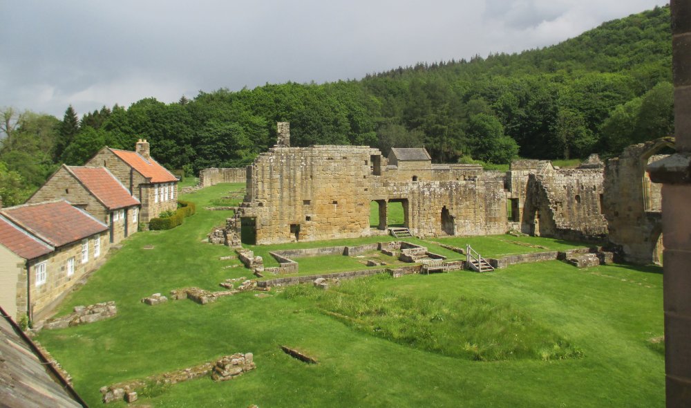 View across Inner Court of Mount Grace Priory, North Yorkshire