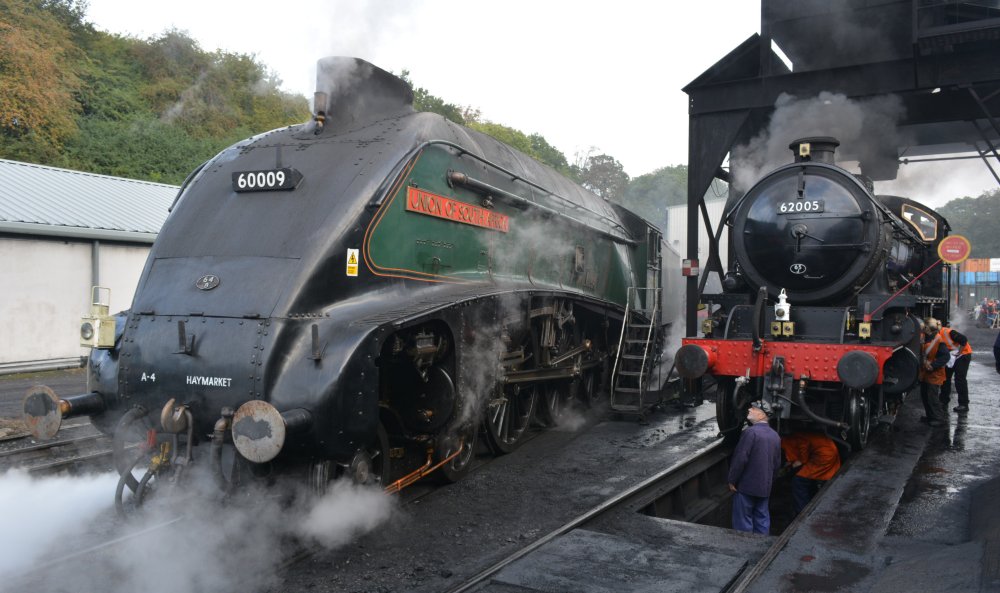 Grosmont Motive Power Depot Peppercorn Class K1 62005 steam locomotive Lord of the Isles