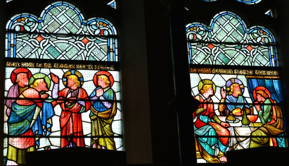 More images of the stained glass window panels of St Mary's Church, Studley Royal