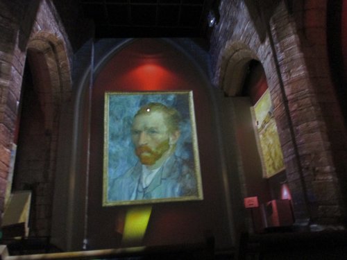 Van Gogh digital animation experience St Mary's Church, Castlegate, York