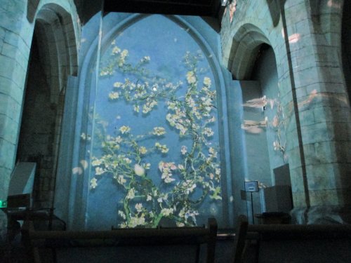 Van Gogh digital animation experience St Mary's Church, Castlegate, York
