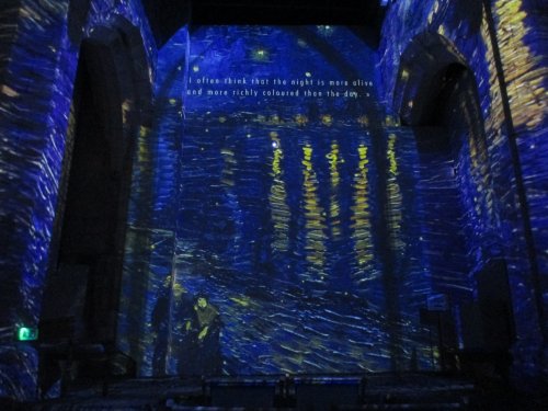 Van Gogh digital animation experience St Mary's Church, Castlegate, York
