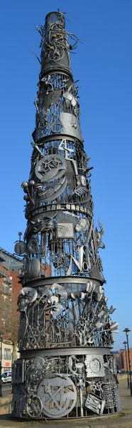 Blacksmiths Needle sculpture Quayside River Tyne Newcastle