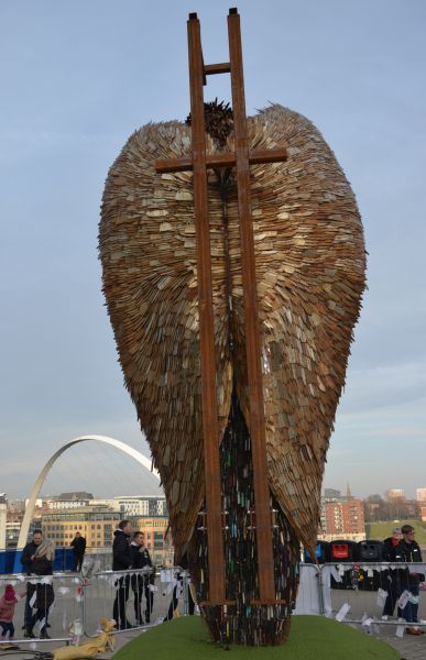Knife Angel sculpture by the Sage, Gateshead above the River Tyne