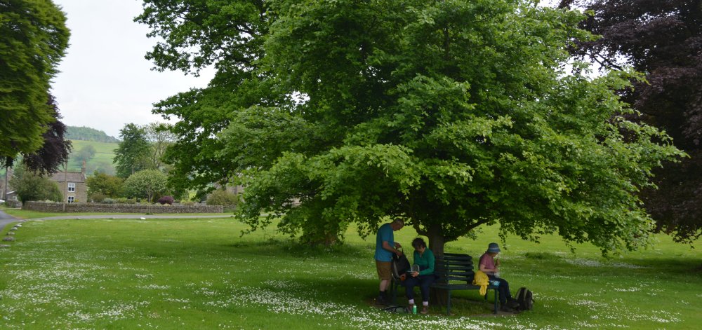 large lower green in the village of Romaldkirk - a beautiful picnic spot circular walk Cotherstone Romaldkirk River Tees Co. Durham, England