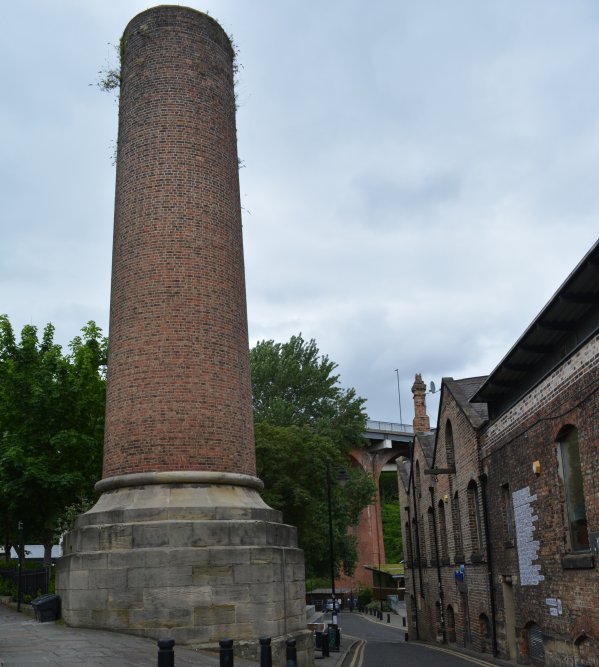 base and section of the huge Lime Street chimney in the once highly industrialised Ouseburn of Newcastle.