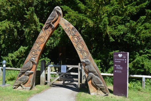 The entrance to the Crow wood trail, Danby Moors Centre of the North York Moors National Park