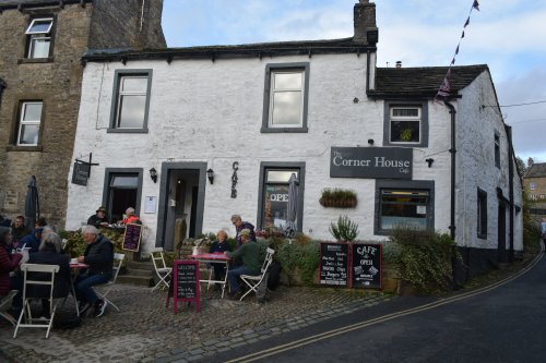Corner House Cafe in Grassington market town, Wharfedale, North Yorkshire Dales National Park, England