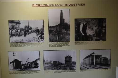 Photographs of the past industry in Pickering Beck Isle Museum. Pickering, North Yorkshire