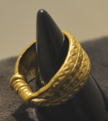 The 9th or 10th century Viking gold ring in the Dales Countryside Museum, Hawes
