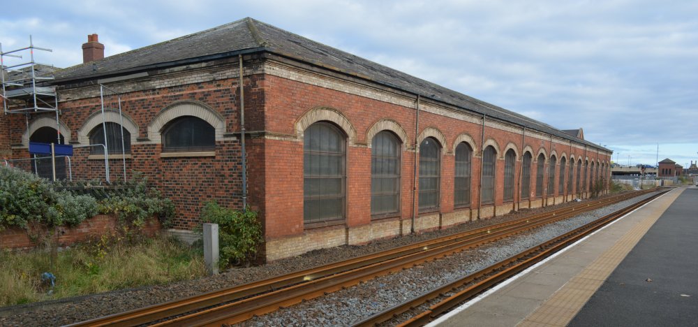 The original station at Redcar, opened in 1846 by the Middlesbrough and Redcar Railway, designed by their architect, John Middleton