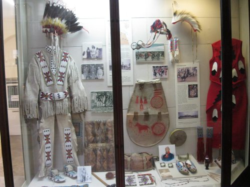 The First People of America and Canada: Native American Indian display Cambridge Museum of Archaeology and Anthropology