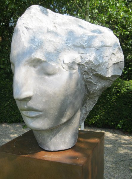 Emily Young (b. 1951), Still Dancer II, Dolmitic Limestone Thirsk Hall Sculpture Garden, North Yorkshire, England