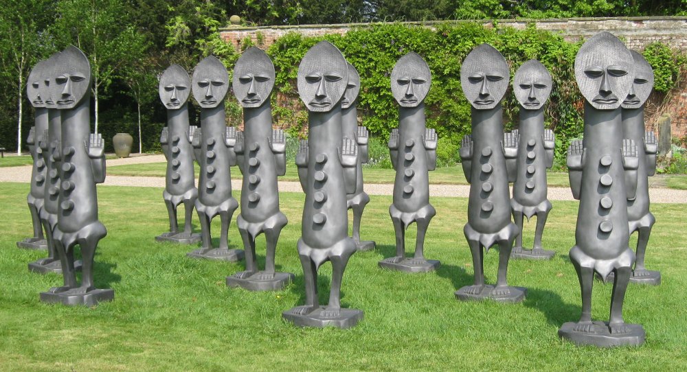 Zak Ove (b. 1966), Invisible Man, 2016, Graphite Thirsk Hall Sculpture Garden, North Yorkshire, England