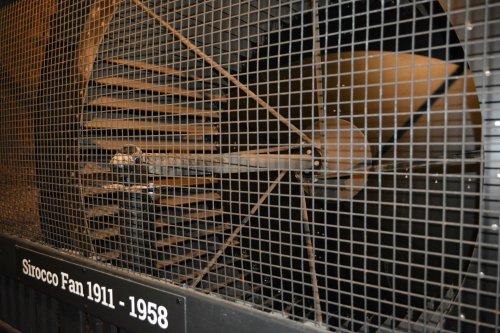 Sirocco Fan that operated as part of the ventilation system of the Loftus (Skinningrove) ironstone mine from 1911 to 1958Land of Iron at Cleveland Ironstone Museum, Skinningrove