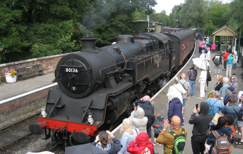 80136 entering Pickering station with an NYMR service from Whitby