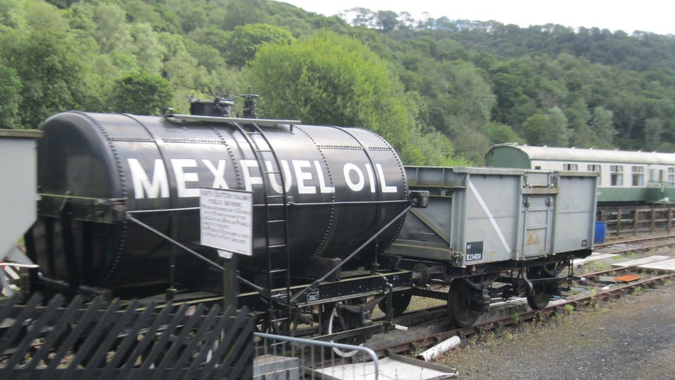 A MEX FUEL OIL tank wagon (Levisham station, NYMR)